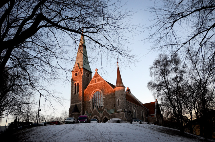 Oslo 12.01.2013.
Fagerborg kirke. 
FOTO: JOAKIM S. ENGER